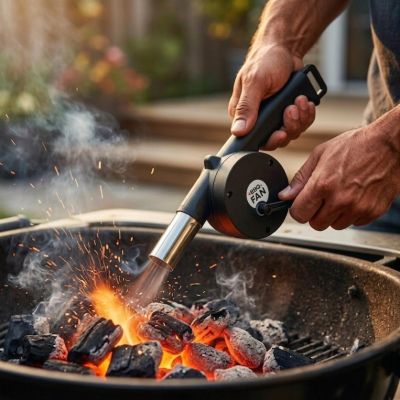 5. Manuelles Gebläse zum Anzünden von Grill, Kamin oder Lagerfeuer