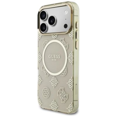 2. Guess IML Peony Dot MagSafe Hülle für iPhone 17 Pro Max – Beige
