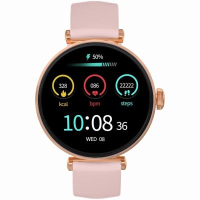 4. Smartwatch Gravity Roségold Pink 2 Armbänder GT26-1