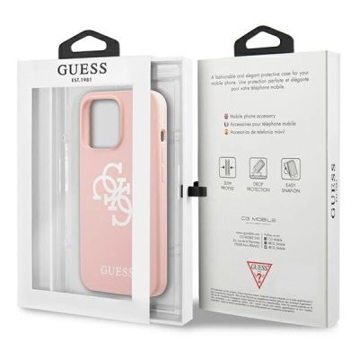8. Guess GUHCP13LLS4GWPI iPhone 13 Pro / 13 6.1" rosa/rosa Hartschale Silikon 4G Logo