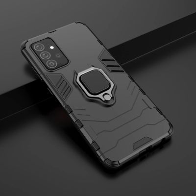 8. Ring Armor robuste Kickstand TPU/PC Panzer Handyhülle Hard Case für Samsung Galaxy A72 4G blau