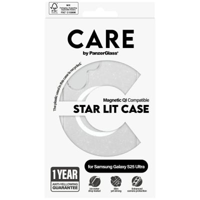 4. CARE by PanzerGlass Flagship Urban Combat StarLight White QI Case für Samsung Galaxy S25 Ultra - Transparent
