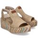 4. Beige Keilsandalen für Damen Rieker 69472-60