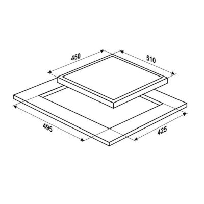 3. MPM MPM-45-IM-16/W Induktionskochfeld 45 cm | 2 Kochzonen | Booster | Timer | Weiß
