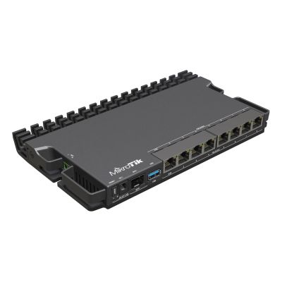6. Mikrotik RB5009UPr+S+IN Router: Insgesamt 9 Ethernet-Ports; Architektur: ARM 64-Bit; CPU-Kerne: 4