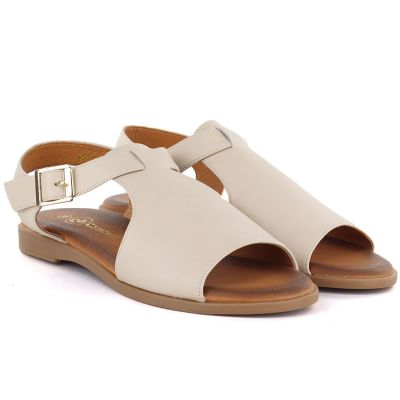 4. Beige Damen-Ledersandalen Campbell 19391