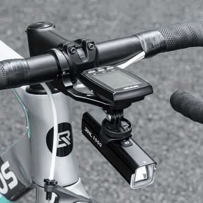 16. Rockbros FK-301 2-in-1 Lenkerhalterung für Fahrradcomputer/Navigationsgerät und Kamera/Beleuchtung – Schwarz