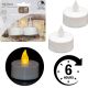 15. 2er-Set LED-Teelichter mit Timer, weiß
