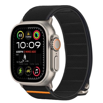 3. Tech-Protect Nylon Slip Strap für Apple Watch 44 / 45 / 46 / 49 mm - Schwarz