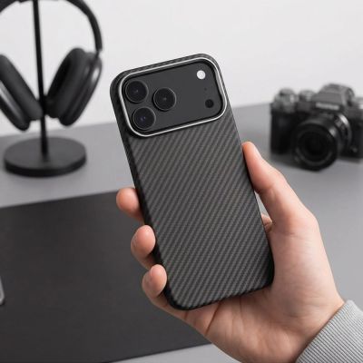 8. Tech-Protect Ion Carbon MagSafe Hülle für iPhone 18 Pro Max / 17 Pro Max – Schwarz und Silber