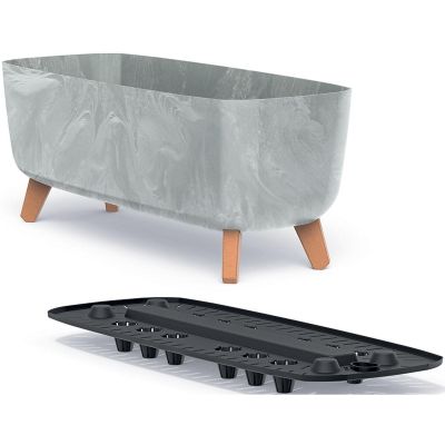 10. GRACIA CASE Blumentopf in Betonoptik, 58 x 24 cm