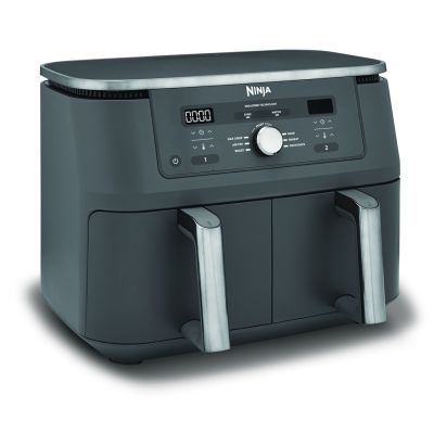 4. Ninja DZ400EU Doppelfritteuse 9,5 l, autonom, 2470 W, Heißluftfritteuse, Grau