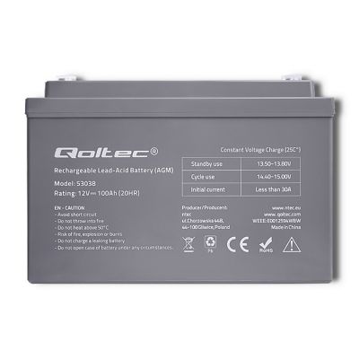 2. Qoltec 53038 wartungsfreie Batterie