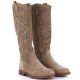 4. Beige Damenstiefel mit Lochmuster, S.Barski HY61-8023