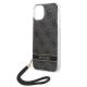 4. Guess GUOHCP14MH4STK iPhone 14 Plus 6,7 "schwarz / schwarzes Hardcase 4G Print Strap