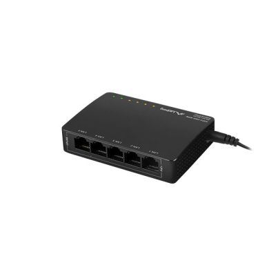6. LANBERG SWITCH POE DSP3-1005-60W (5-PORT, 1GB/S, 30W/PORT))