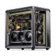 25. Jonsbo X400 PC-Gehäuse, Midi-Tower, ATX, gehärtetes Glas – grau