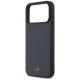 6. Mercedes Leather Laurel Leaves Stripes MagSafe Case für iPhone 17 Pro Max - Blau