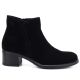 2. Schwarze Damen-Ankle-Boots aus Leder mit Blockabsatz, Sergio Leone BT-52-S