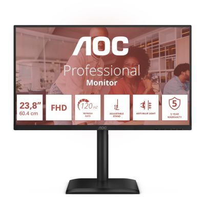 27. AOC 24E4U Computermonitor 60,5 cm (23,8") 1920 x 1080 px Full HD LED Schwarz