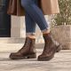 10. Braune Damen-Lederboots im Worker-Stil Rieker 75800-25