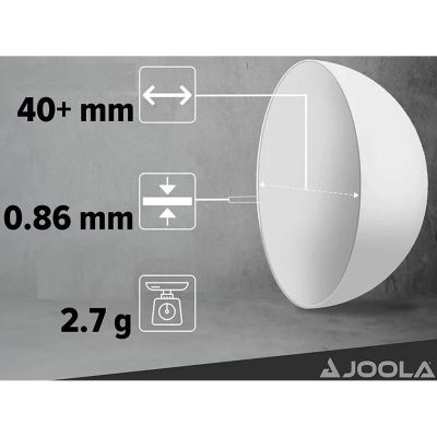 12. JOOLA PRO 3-STERNE-TISCHTENNISBÄLLE, 12 STÜCK, WEISS