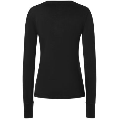 2. Damen-Funktionsshirt Super.natural Lux Base LS – Jet Black, Größe: S