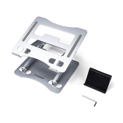 4. Wozinsky WRS-CPY75DSS Laptop- und Tablet-Ständer aus Aluminium + kostenloser Smartphone-Ständer – Silber