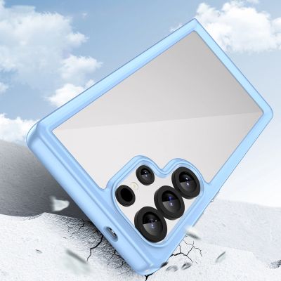 3. Outer Space Case Silikonhülle mit Gelrahmen für Samsung Galaxy S25 Ultra – blau