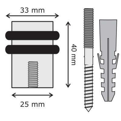 5. Türstopper 25/40 mm aus Edelstahl, Satin, KOWALSKI