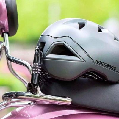 6. Fahrradschloss Rockbros T609 mit Zahlencode, 1,5 m – schwarz