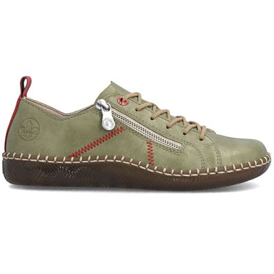 4. Rieker N2401-54 bequeme grüne Damenschuhe