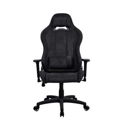 Arozzi Torretta Soft Fabric | Gaming-Stuhl | Metall/verstärktes Nylon | Rein Schwarz