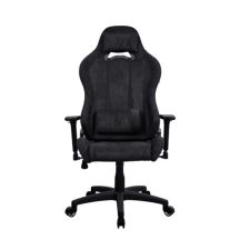 Arozzi Torretta Soft Fabric | Gaming-Stuhl | Metall/verstärktes Nylon | Rein Schwarz