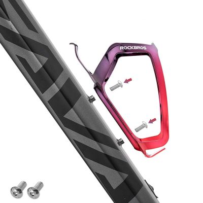 4. Rockbros RKL02 Flaschenhalter aus Aluminium – Schwarz und Rot