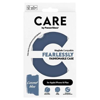 4. CARE by PanzerGlass Fashion Case mit MagSafe für iPhone 16 Plus – Blau