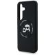 6. Karl Lagerfeld Silikon Double Heads And Circle MagSafe Samsung Galaxy S25 Hülle schwarz