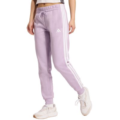13. adidas Essentials 3-Streifen Fleece Slim Damenhose Rosa JY3097