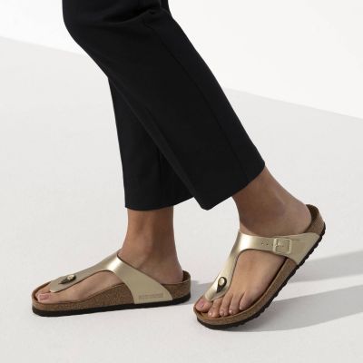 2. Birkenstock Gizeh Birko-Flor Gold Damen Flip-Flops (1016109)