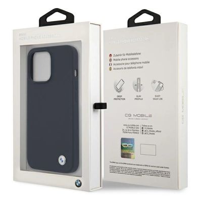 8. BMW Silikon Signature Case für iPhone 13 Pro Max 6,7" - Marineblau
