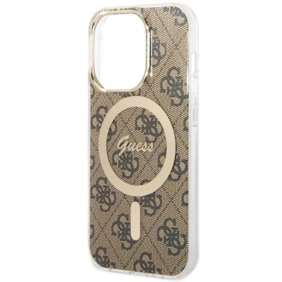 5. Guess GUHMP14LH4STW iPhone 14 Pro 6.1" braun/braun Hardcase 4G MagSafe