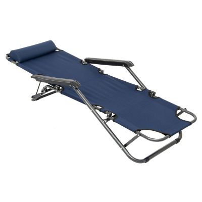 12. Höhenverstellbarer Stuhl mit Kopfstütze, Marineblau