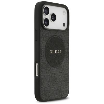 4. Guess 4G Circle Classic Logo MagSafe Hülle für iPhone 17 Pro Max - Schwarz