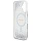 7. Guess HC Resin Bottom Glitter MagSafe iPhone 16 Hülle - Silber