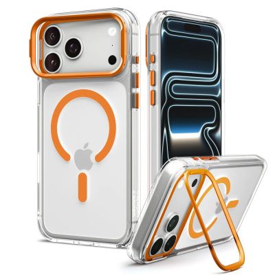 2. Spigen Ultra Hybrid Optik S MagSafe Hülle für iPhone 18 Pro / 17 Pro – Transparentes Orange