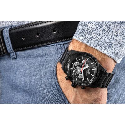 4. Giewont Herrenuhr Chronograph Saphir Schwarz GW9140-B2