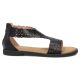 2. Schwarze Damen-Sandalen mit Lochmuster, Filippo DS7889