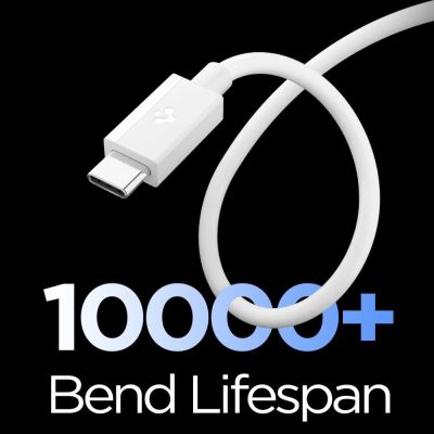 4. Spigen EB6010AC USB-A / USB-C 60W Kabel 100 cm - Weiß