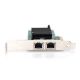 10. DIGITUS PCIE-Netzwerkkarte, kabelgebunden, 2x RJ45, Gigabit 10/100/1000 Mbit/s, niedriges Profil, DN-10132