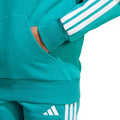 5. adidas 3-Streifen Fleece-Hoodie 225 Türkis JN2417